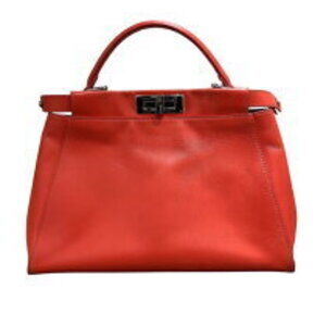 Fendi Peekaboo Bugs Red Calfskin Handbag